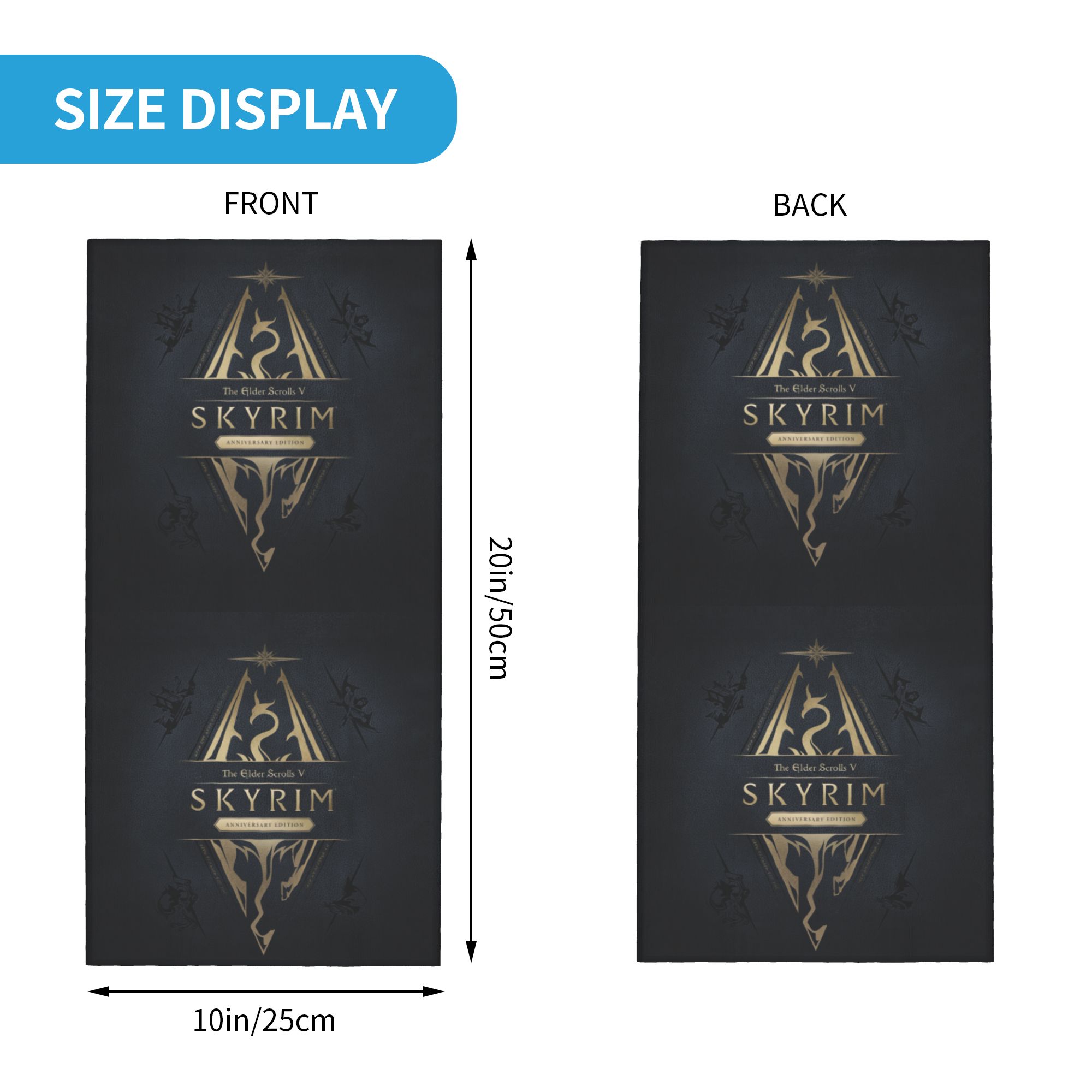 Custom Skyrim Logo Bandana Win - Neck Gaiter Fleece review and price