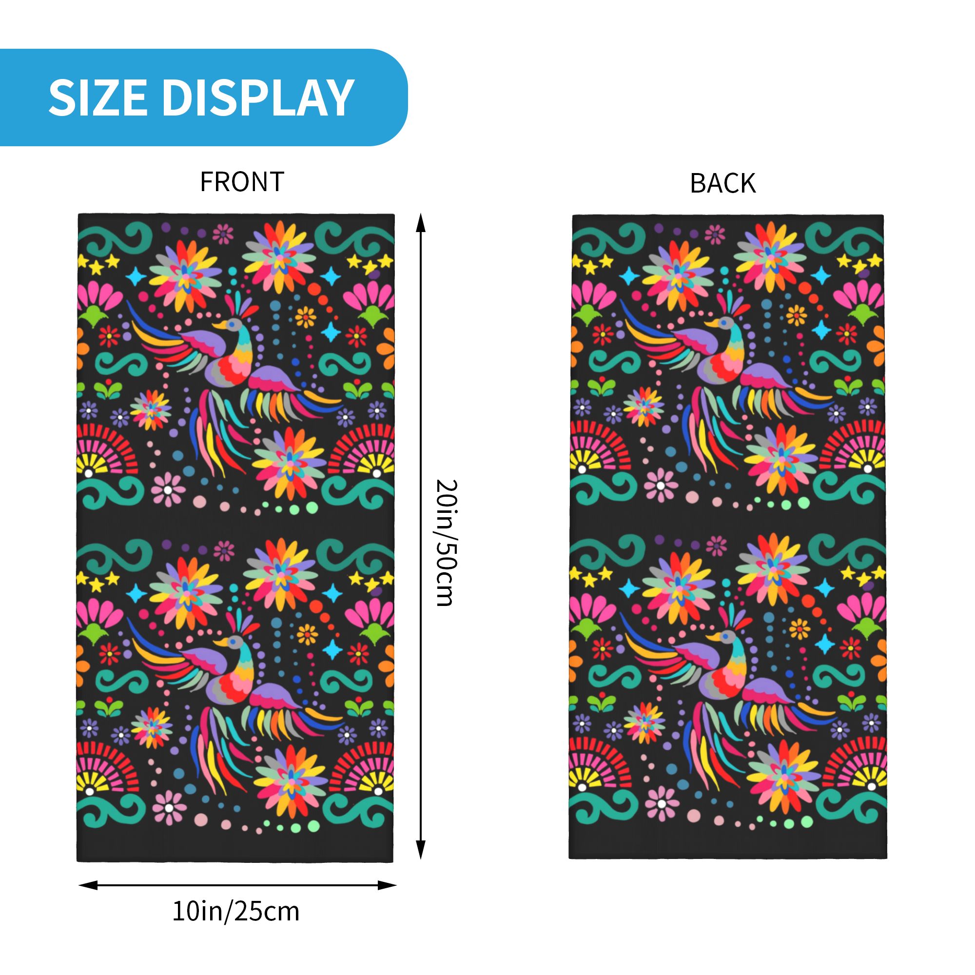 Custom Mexican Floral Flower T - Neck Gaiter Fleece review and price