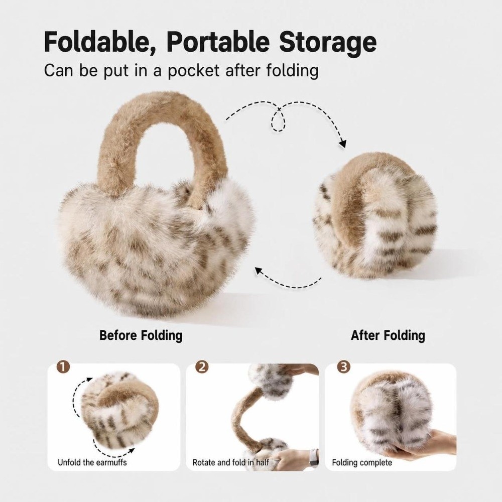 Vintage Windproof Faux Fur Ear - Earmuffs Foldable review and price
