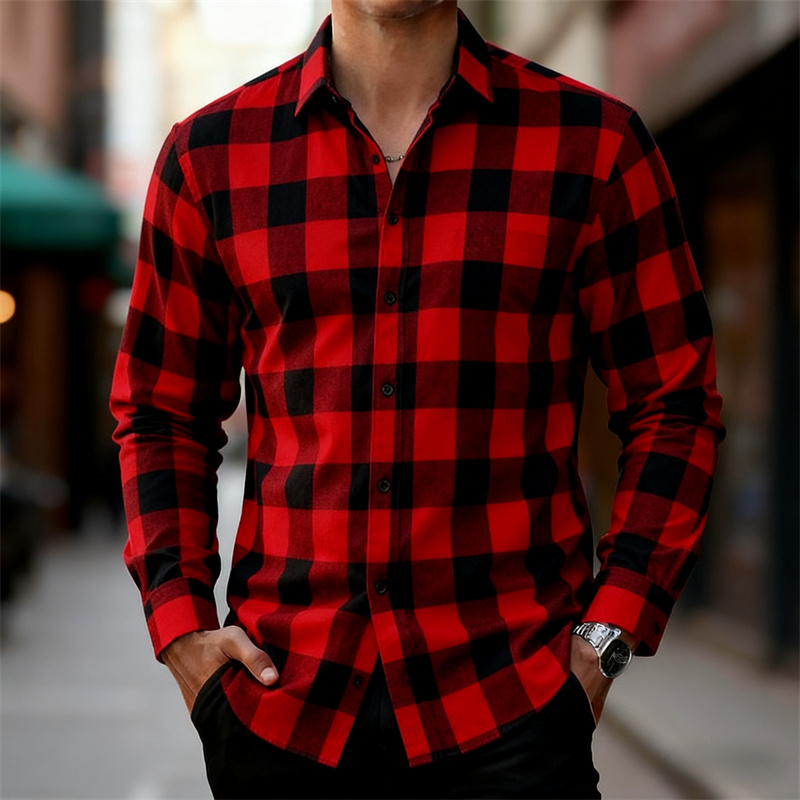 Men's Classic Red and Black Pl - Flannel Shirt Lined review and price