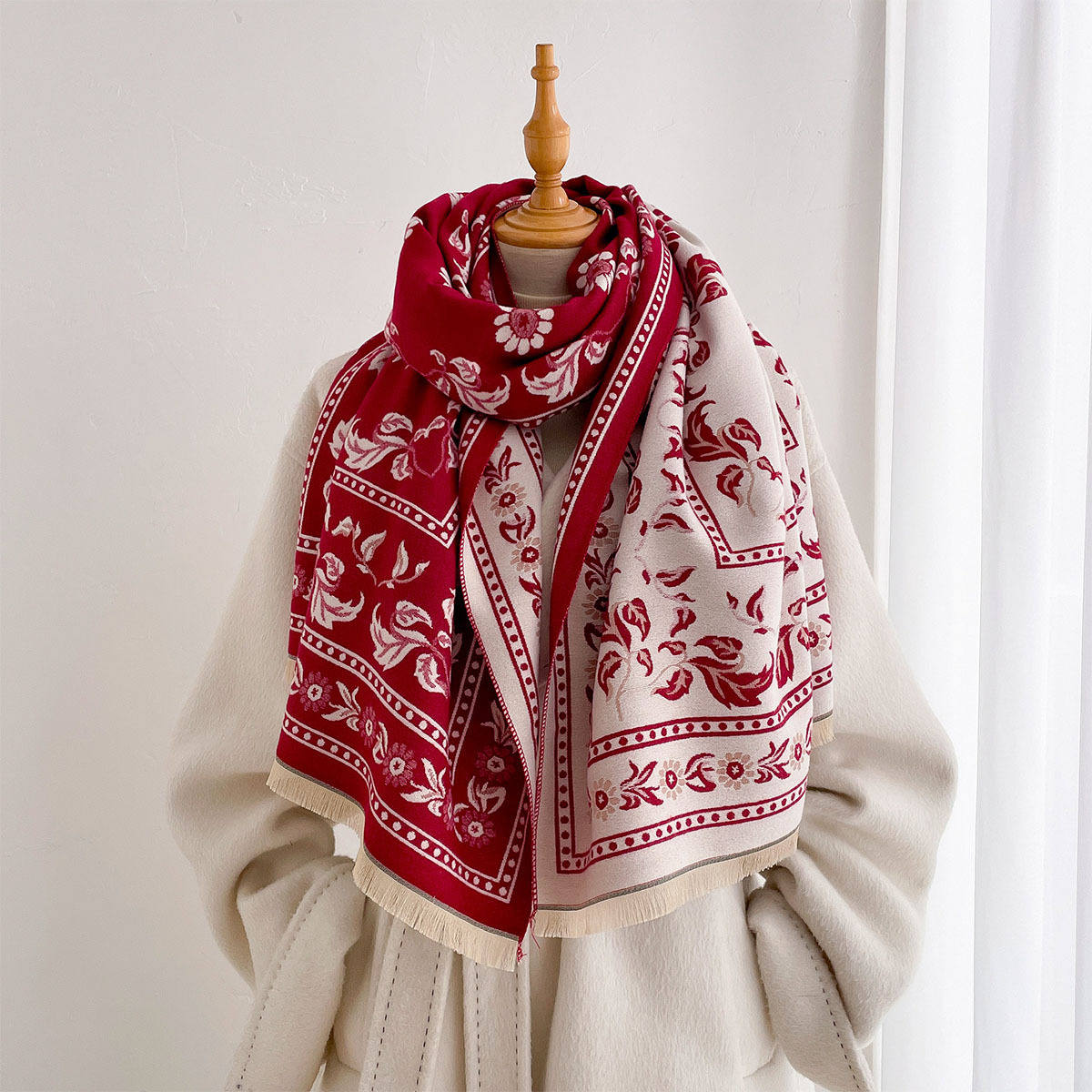 Women Faux Cashmere Double Sid - Wool Scarf Men review and price