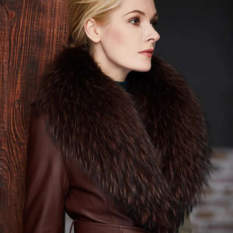 Raccoon Fur Collar Female Wint - Shawl Wrap Winter review and price